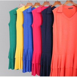 پیراهن بلند زنانه یقه هفت برگرد پیراهن بلند زنانه یقه هفت برگرد