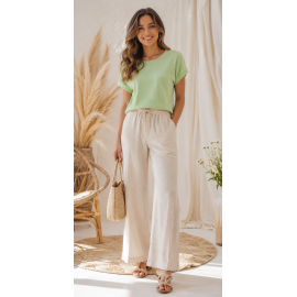تیشرت زنانه یقه گرد آستین سرخود