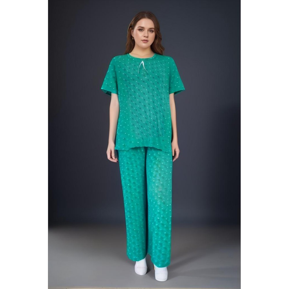 بلوز و شلوار زنانه چاپی قلب نیم زیپ