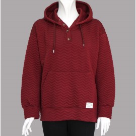 هودی زنانه قاپک‌دار سه‌دکمه