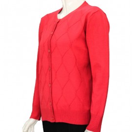 ژاکت زنانه لوزی مارپیچ ژوردار