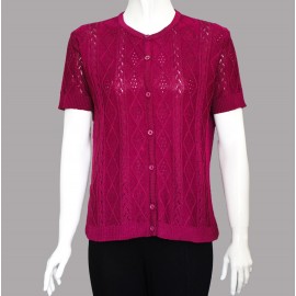 ژاکت زنانه یقه گرد ستونی