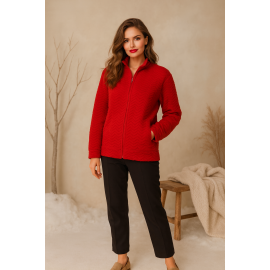 سوئیشرت زنانه یقه فرنچی ژاکارد