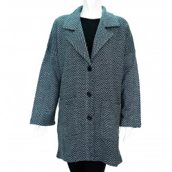 کت زنانه یقه برگرد دوجیب