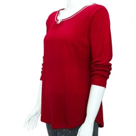 بلوز شلوار زنانه یقه گیپور روبان دوزی