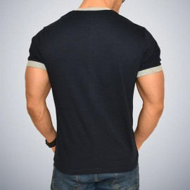 تی شرت مردانه یقه کش سه دکمه